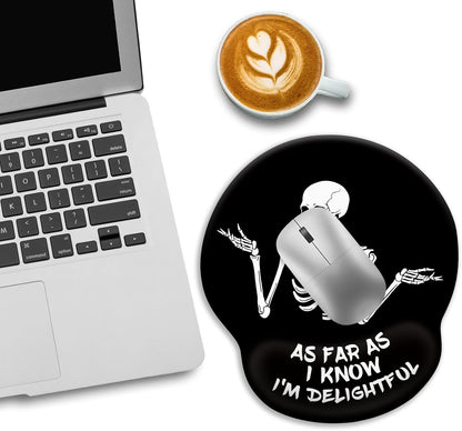 LIMKRIAN Cat Ergonomic Mouse Pad with Wrist Rest, Gaming Mouse Pad with Wrist Support, Funny Mouse Pads for Desk, Computer Mousepad with Non-Slip Pain Relief PU Base, Cute Office Desk Accessories