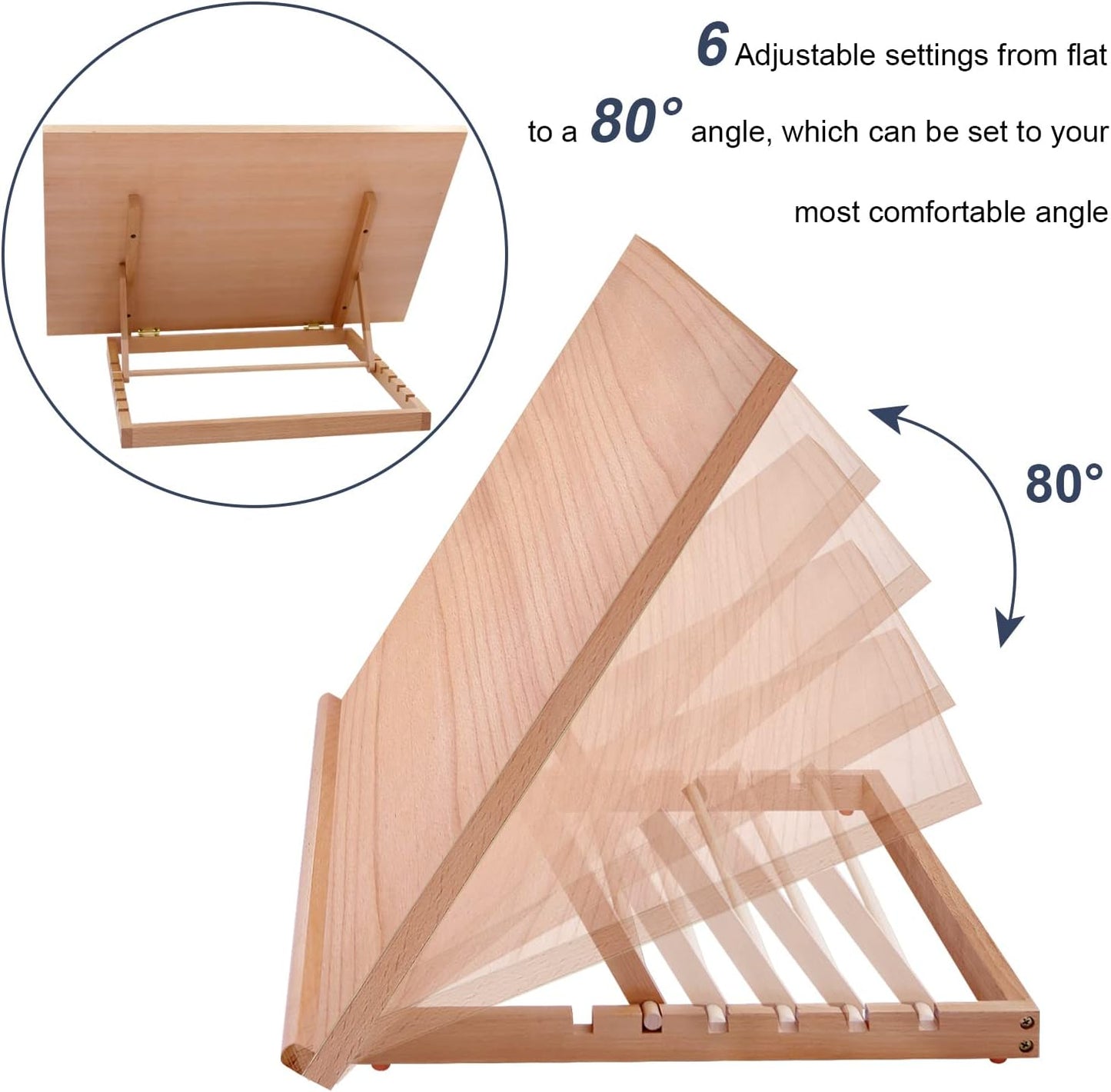 Tabletop Easel A3 Painting Easel with Smooth Surface, Adjustable Angle Art Easel for Artists, Children, Beginners & Student