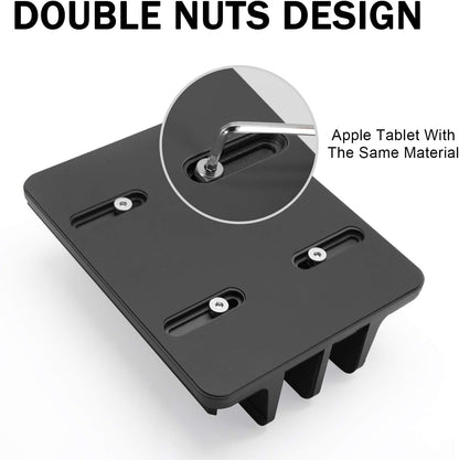 Vertical Laptop Stand Aluminum Heavy Duty, 4 Slots Double Adjustable MacBook Stands Laptop Holder Compatible w' All iPad Surface Dell Samsung HP Chromebook Upto 17.5' - Gray