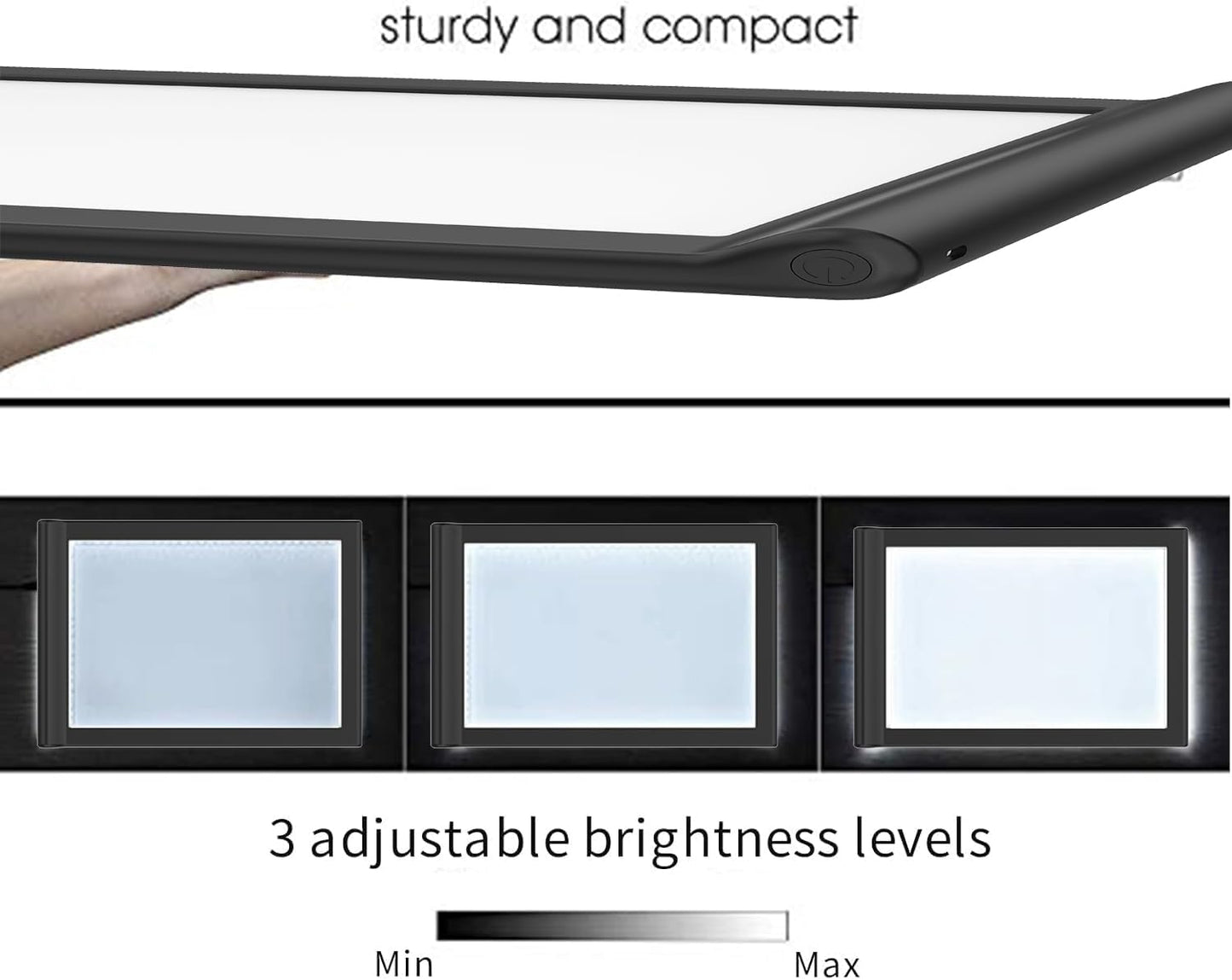Light Box for Tracing A4,Drawing Pad Dimmable Brightness Indoor or Outdoor for Artists,Drawing,Sketching,Animation and X-ray Viewing (Black)