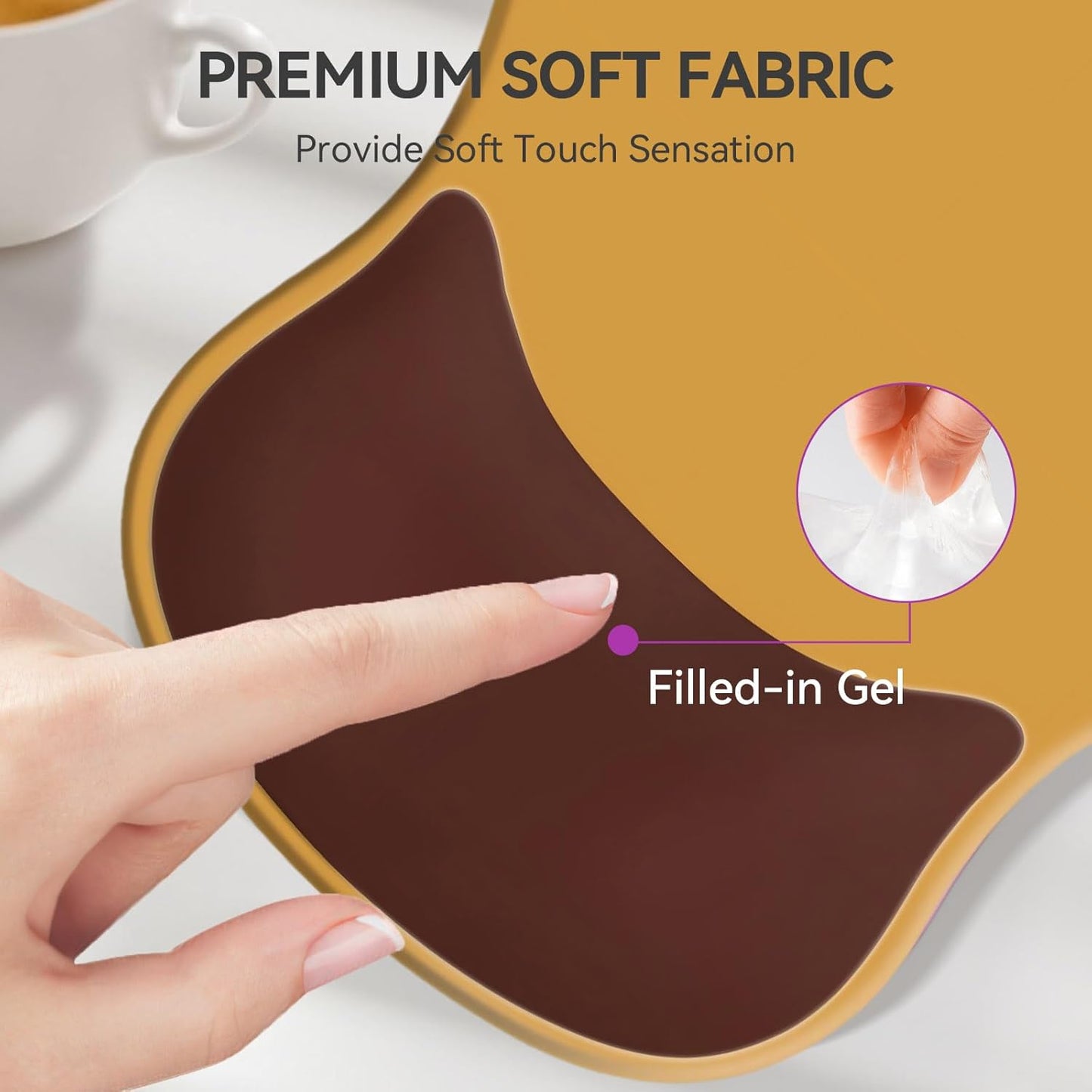 Ergonomic Mouse Pad with Wrist Rest,Cute Gel Mousepad Wrist Support - Small Mini Portable for Travel Mouse Pads for Desk Laptop,Computer,Office & Home Decor (Pink&Light Pink)
