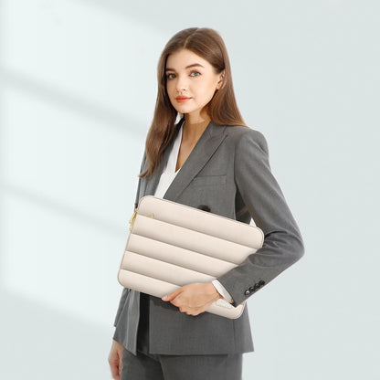 MOSISO Laptop Case 13.3 inch,13-13.3 inch Puffy Laptop Sleeve Compatible with MacBook Neo/Air 13.6 M5 M4 M3 M2 M1/Pro 13/14,HP Dell ASUS Lenovo,Polyester Horizontal Bag with Small Case, Sand