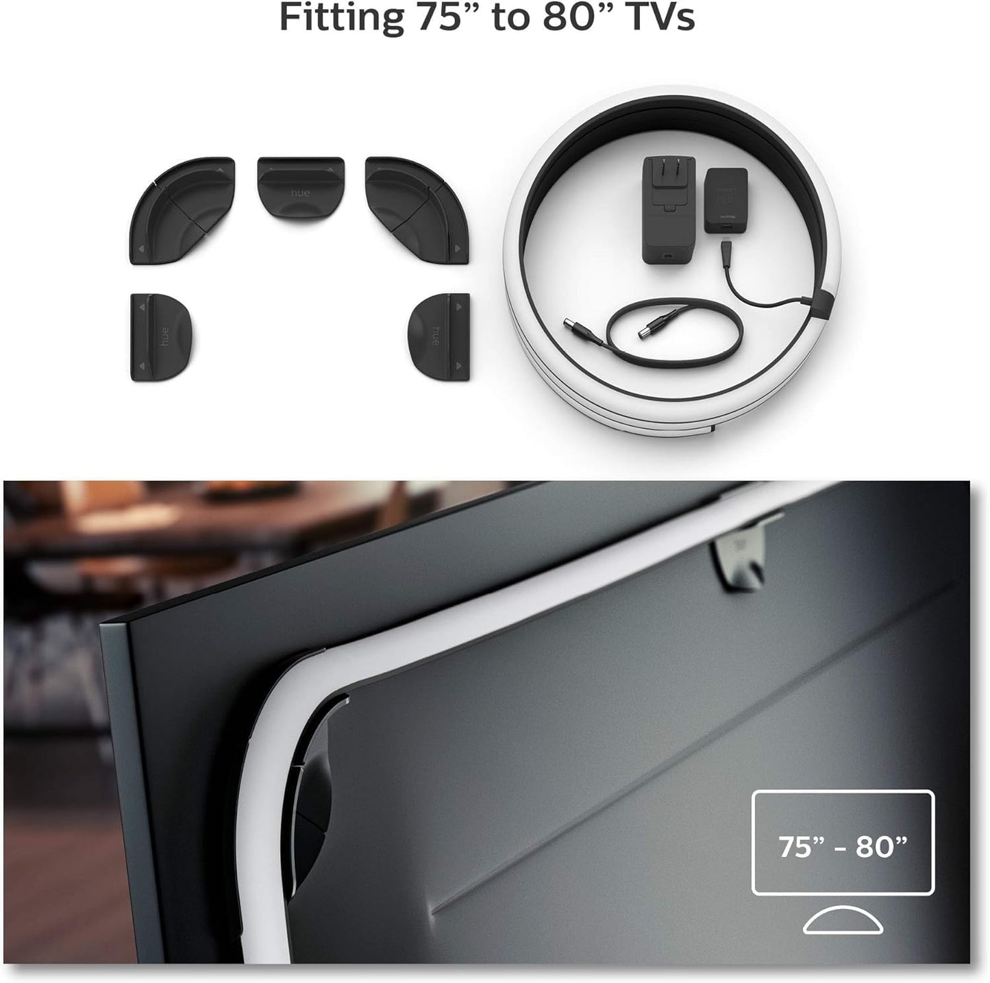 Philips Hue Play Gradient 55" Smart TV Light Strip - Flowing Multicolor LED Color-Changing TV BackLight - Sync with TV, Music, and Gaming - Requires Bridge and Sync Box - Control with App or Voice