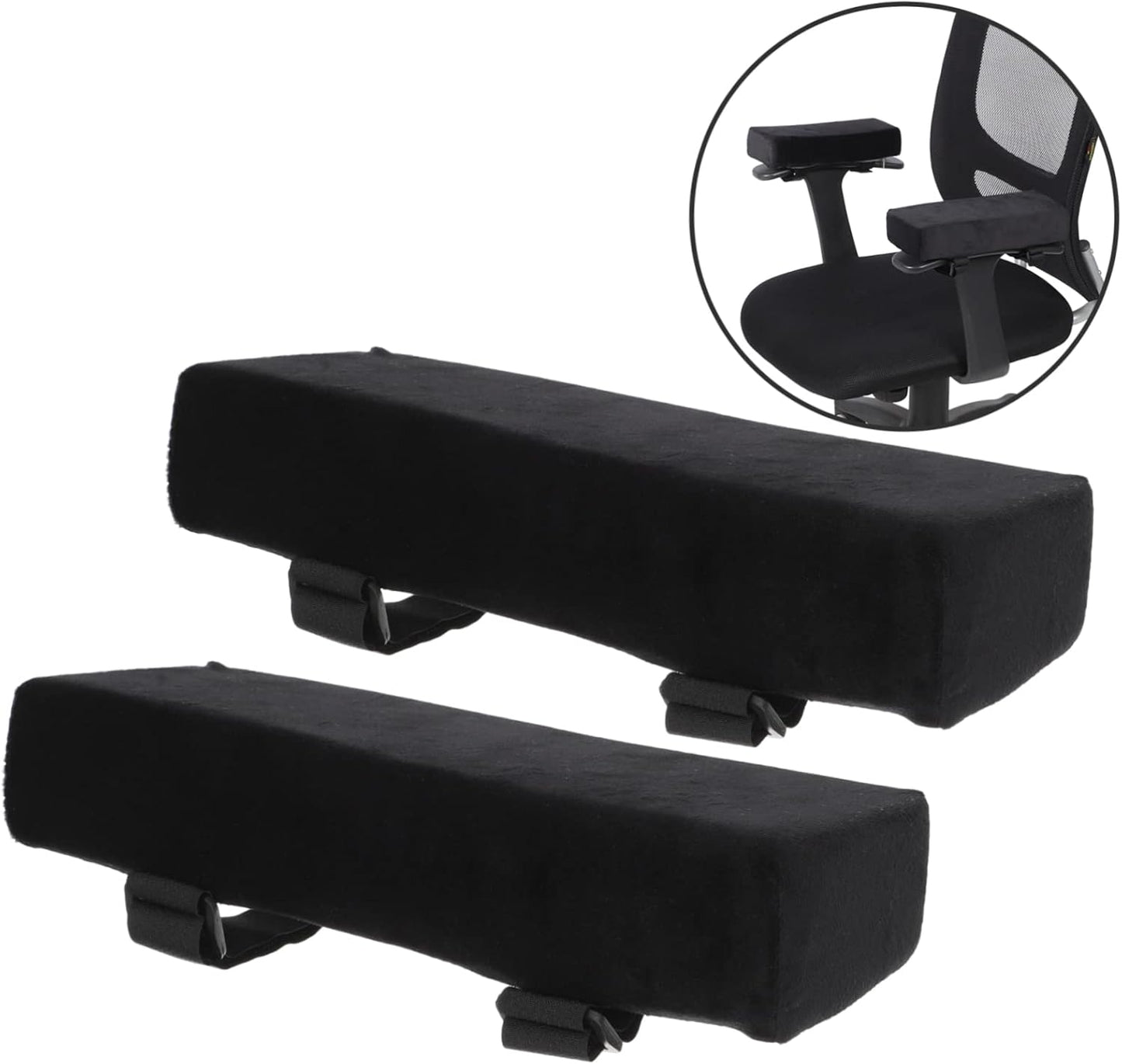 SHOWERORO 1pair Ergonomic Office Armrest Pads Comfortable Non- Cushion Covers for Chairs Height for Elbow Support for Home Gaming Desks Easy Installation