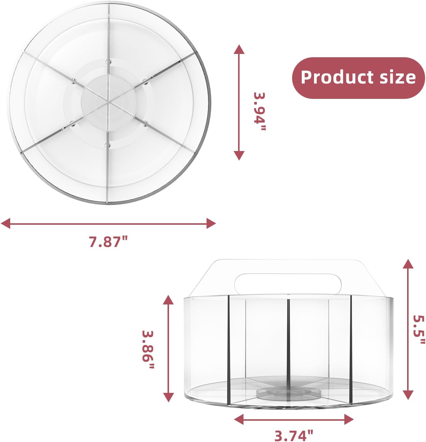 Absonic 250pcs Acrylic Pencil Holder Marker Organizer, 360-Degree Rotating Pen Holder, Crayon Organizers for Kids Pencil Organizer Caddy Art Supply Lazy Susan Organizer for Desk Home School Office
