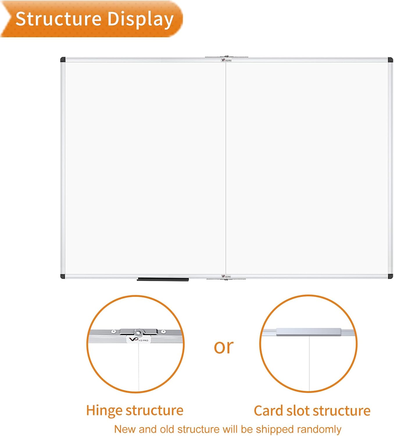 VIZ-PRO Magnetic Dry Erase Board, 24 X 18 Inches, Silver Aluminium Frame