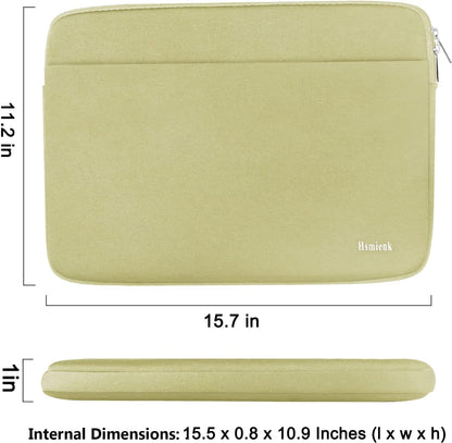 Laptop Case Sleeve 15.6 inch, Shockproof Protective Notebook Case with Accessory Pocket, Briefcase Carrying Laptop Cover for 15.6" HP, ASUS, Dell, Lenovo, Acer, Black