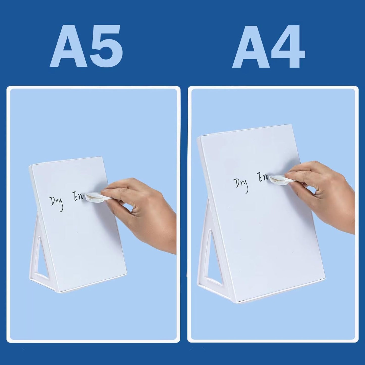 Desktop Dry Erase Board, Small Whiteboard with Stand, A5 Size 8.3 x 5.8 Inches with A Dry Erase Marker, Detachable Stand & to Do List Card (A5)