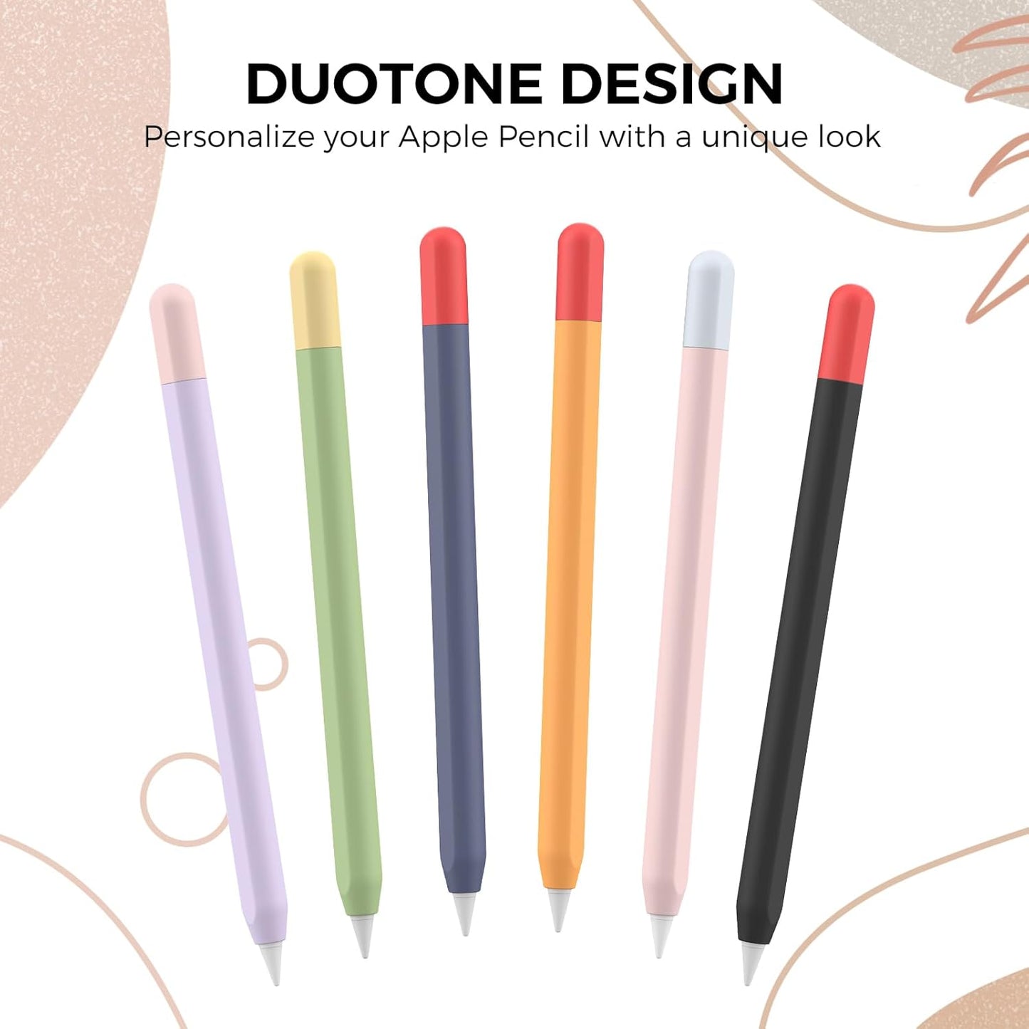 AhaStyle Silicone Case for Apple Pencil (USB-C) 2023 Ultra Thin Proteative Cover Skin Apple Pencil Sleeve Anti-Slip Grip Compatible with Apple Pencil USB C (Lavender)
