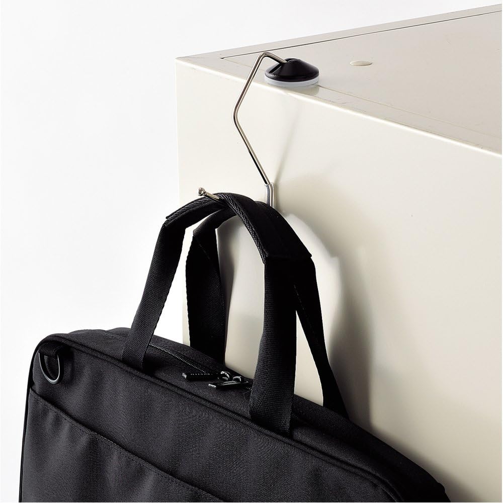 LIHIT LAB Lightweight Purse Hanger for Table, Bag Hanger, Purse Holder, Desk Hook for Gym, Restaurant, Office, Holds up to 11 pounds, 4" x 2'', Beige (A7595-16)