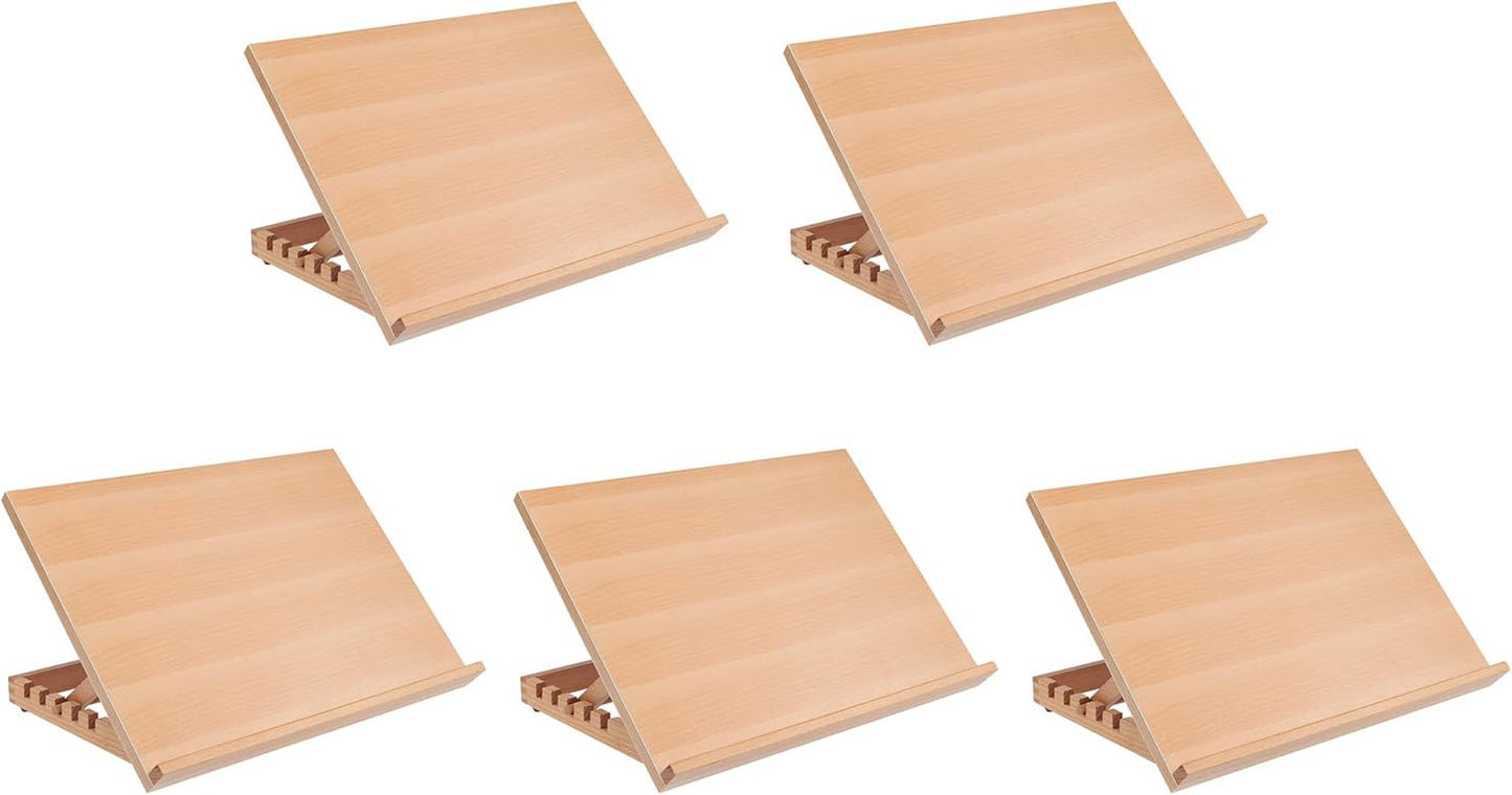 SoHo Urban Artist Extra Large 19.75" x 29.5" Adjustable Portable Drawing Board Stand Easel, 5 Positions, Natural Beechwood Finish