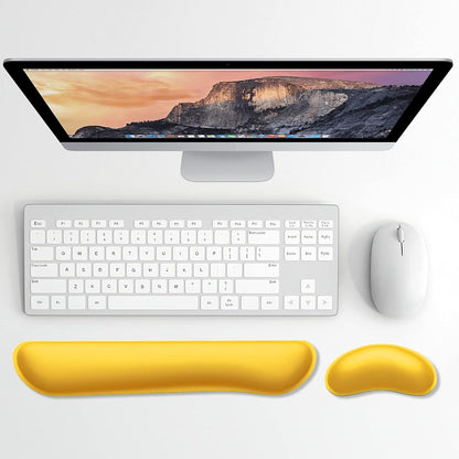 Dapesuom Enlarge Keyboard Wrist Rest, Memory Foam Keyboard Wrist Cushion for Computer Desk Mats Support, Pain Relief Ergonomic Mouse Pad Rests with Non-Slip Base for Gaming, Laptop, Radiant Orchid