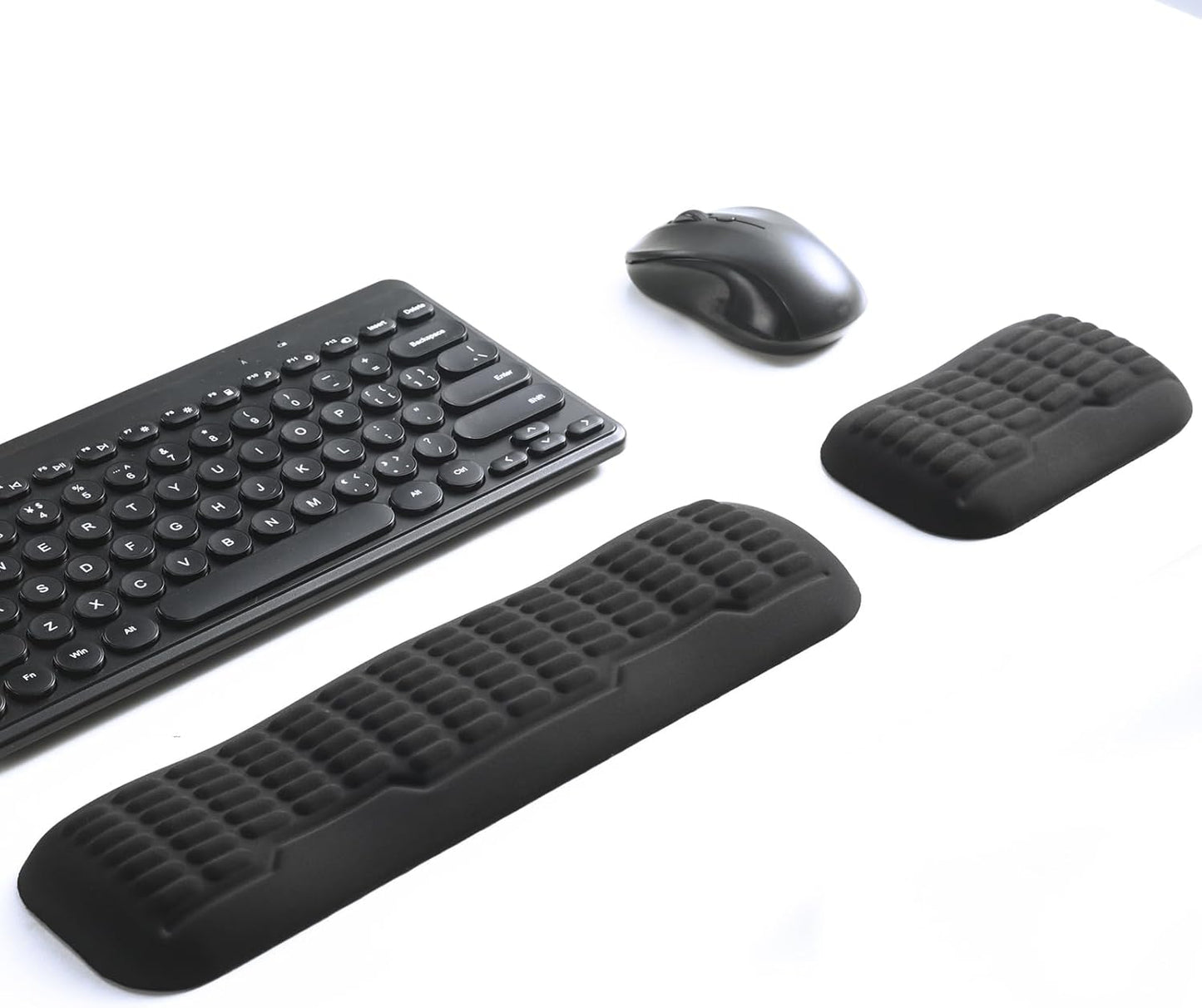 UnivoColors Ergonomic Mouse Wrist Rest,Latest 3.0 Wave Curve Design,High-Resilience Memory Foam Non-Slip Base,Reduces Wrist Fatigue,Ideal for Office Gaming & Long Hours of Use(Black)