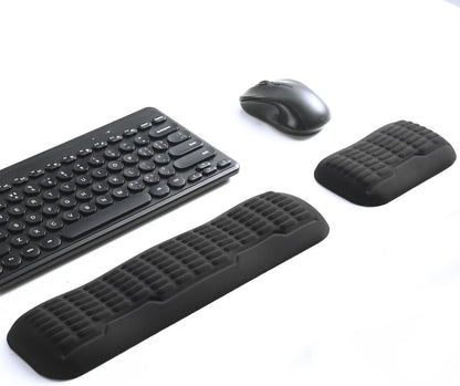 UnivoColors Ergonomic Mouse Wrist Rest,Latest 3.0 Wave Curve Design,High-Resilience Memory Foam Non-Slip Base,Reduces Wrist Fatigue,Ideal for Office Gaming & Long Hours of Use(Black)