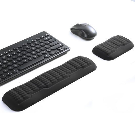 UnivoColors Ergonomic Mouse Wrist Rest,Latest 3.0 Wave Curve Design,High-Resilience Memory Foam Non-Slip Base,Reduces Wrist Fatigue,Ideal for Office Gaming & Long Hours of Use(Black)