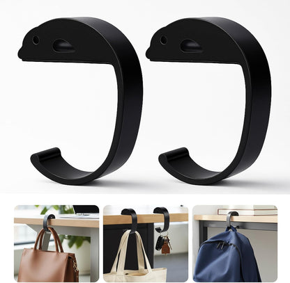 2 PCS Purse Hook for Table Heavy Duty, Bag Hanger for Table, Classroom, Office, Travel, Multi-Use Portable Bag Hook for Desk, Headphone, Key, Backpack, Office Table Accessories