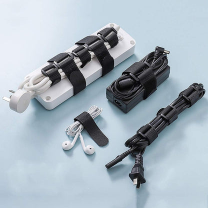Fastening Nylon Strap with Buckle,10Pack Reusable Self-Adhesive Hook and Loop Cable Securing Straps,Adjustable Cinch Straps for Cords Organized and Tidy(1" x 8")