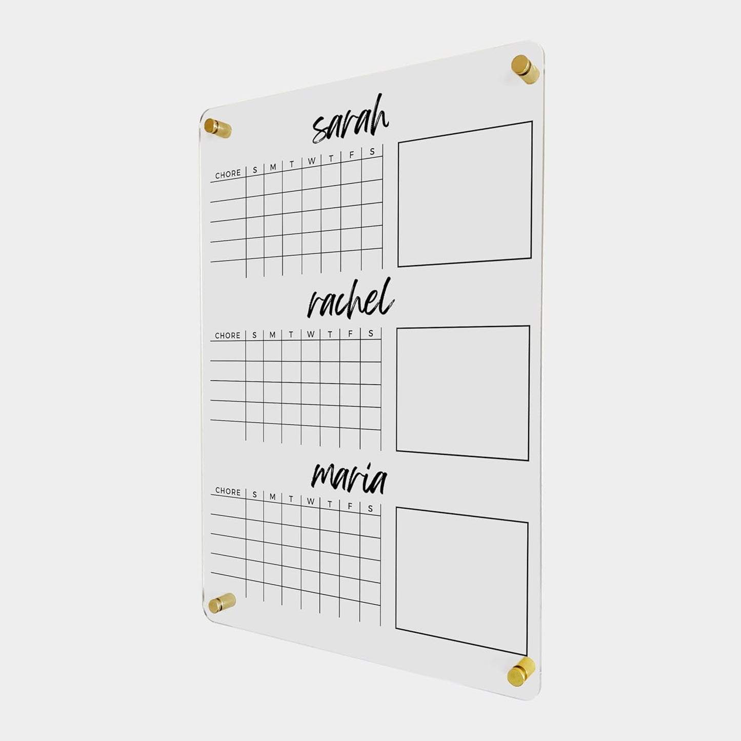 Chore Chart for Kids Personalized Dry Erase Board Goal Incentive Reward Chart for Kids Monthly and Weekly Calendar Family Habit Tracker