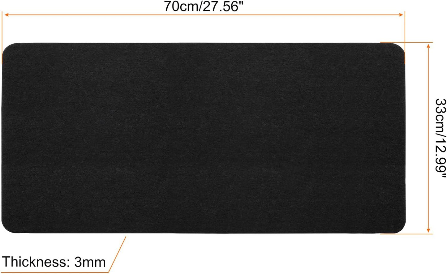 PATIKIL 24"x12" Desk Mat Protector, Felt Dual Side Mouse Pad Writing Mat for Office Home, Gray