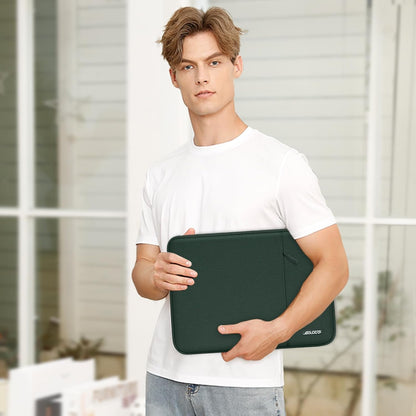 MOSISO Laptop Case 13.3 inch, 13-13.3 inch Laptop Sleeve Compatible with MacBook Air/Pro 13/Pro 14 M5 M4 M3 M2 M1, HP Dell ASUS Lenovo,Polyester Vertical Computer Sleeve Bag with Pocket, Antique Green - Colors A