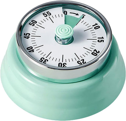 Elegant Stainless Steel Vintage Kitchen Timer with Magnetic Attachment - 60-Minute Countdown & Audible Alarm, Perfect for Cooking, Office Tasks, and Study Sessions (01-red)