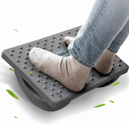 CasaZenith Foot Rest for Under Desk at Work - Ergonomic Foot Stools for Under Office Desk - Rocking Footrest with Roller Massager - Leg Rest for Chair, Computer Gaming -13" L x 9.6" W x 5" H