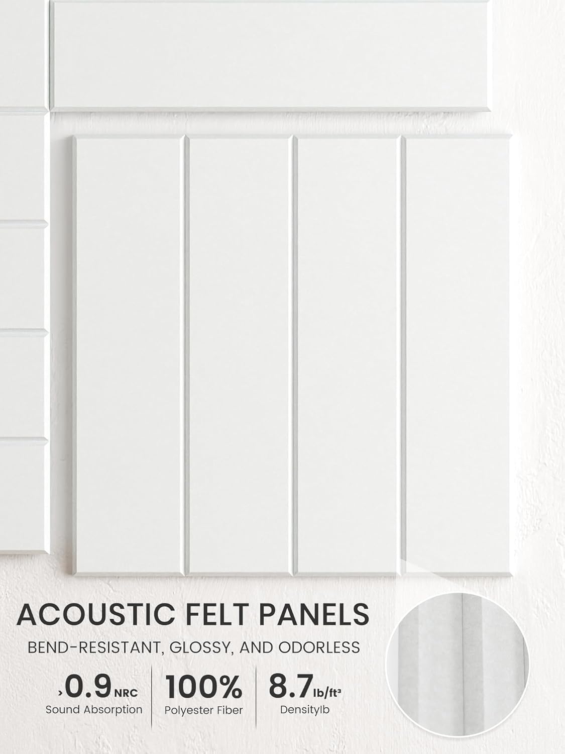 Bumusty Large Cork Board Alternative-48 x 36" Felt Bulletin Board Tiles, with 30 Pushpins, 70 Adhesive Tabs, Bold-Stripe 12-Pack, Cork Boards for Office Push Pin Board Felt Board-Carbon Blue