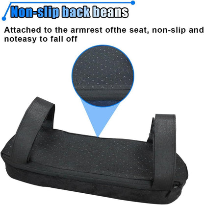 BDZMC 2PCS Car Seat Armrest Covers, Soft & Comfortable Office Chair Arm Pad, Anti-Scratch Car Armrest Cushion, Universal Car Armrest Pillow Protector Cover for Most Cars (Grey)