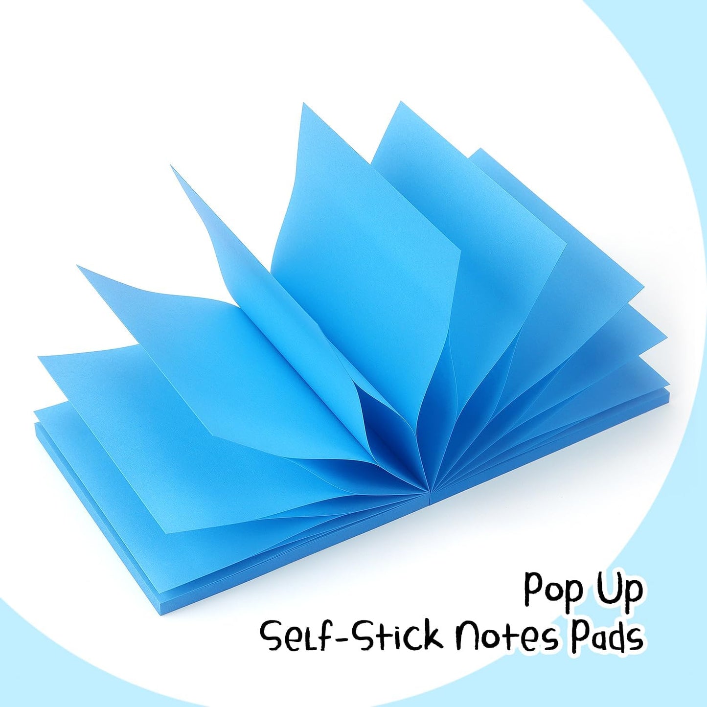 Osboo Sticky Notes 3x3 Pop Up Self-Stick Notes Pads with 6 Bright Colors, Easy to Post for Office, School, Home, 6 Pads/Pack, 100 Sheets/Pad(Pop Up)