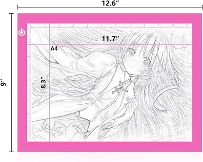 LitEnergy A3 Copy Light Board Tracing Box, Ultra-Thin Adjustable Drawing Tablet USB Power Artcraft LED Tracer Pad for Diamond Art Painting Accessories, Streaming, Sketching, Animation, Stenciling
