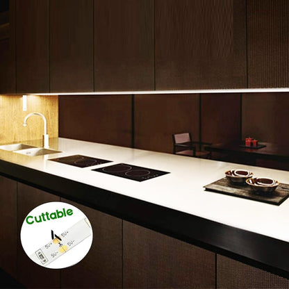 Motion Sensor Light Indoor, Closet Lights Motion Sensored, Battery Operated Cabinet Lights Strip, White Under Cabinet Lighting, Under Counter Lights for Kitchen, Led Strip Lights for Bedroom