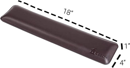 Bailey Compact by Castle - Wrist Rest for Keyboards with Around 61 Keys - Leather Ergonomic Computer Extra Firm Keyboard Wrist Support for Typists, Gaming, Heavy Office Use (Stone, Compact Size)