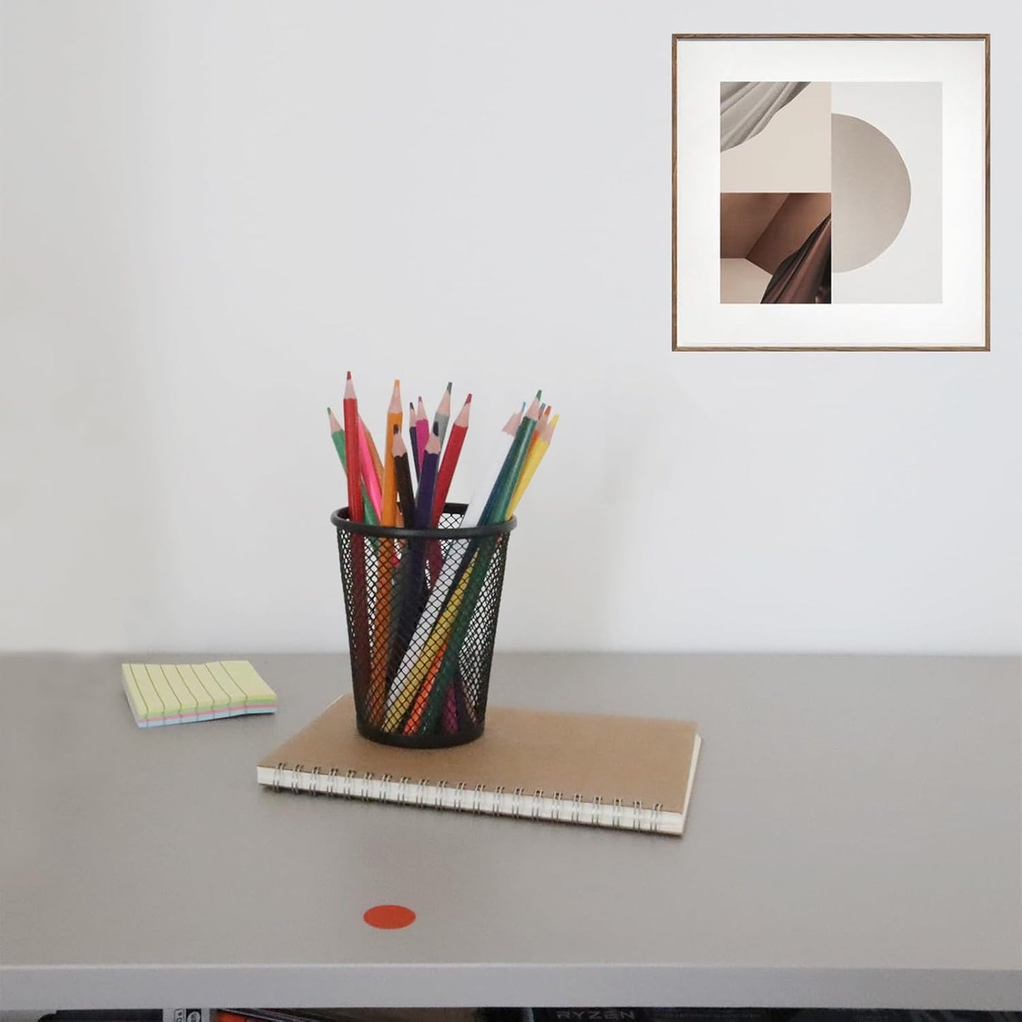 Desk Pencil Pen Holder, Wire Mesh Pen Cup Holder for Desk Organizer and Office Desk Accessories (3 Pack)
