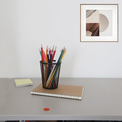 Desk Pencil Pen Holder, Wire Mesh Pen Cup Holder for Desk Organizer and Office Desk Accessories (3 Pack)