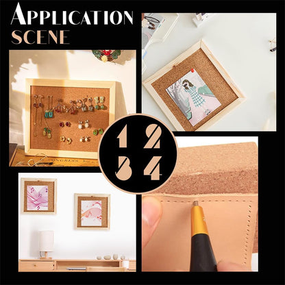 OLYCRAFT 2PCS Square Bulletin Boards 6 x 6 inch Non Self-Adhesive Wood Cork Board 0.6 inch Thick Square Cork Board Cork Tiles for Wall Decoration, Party and DIY Crafts Supplies