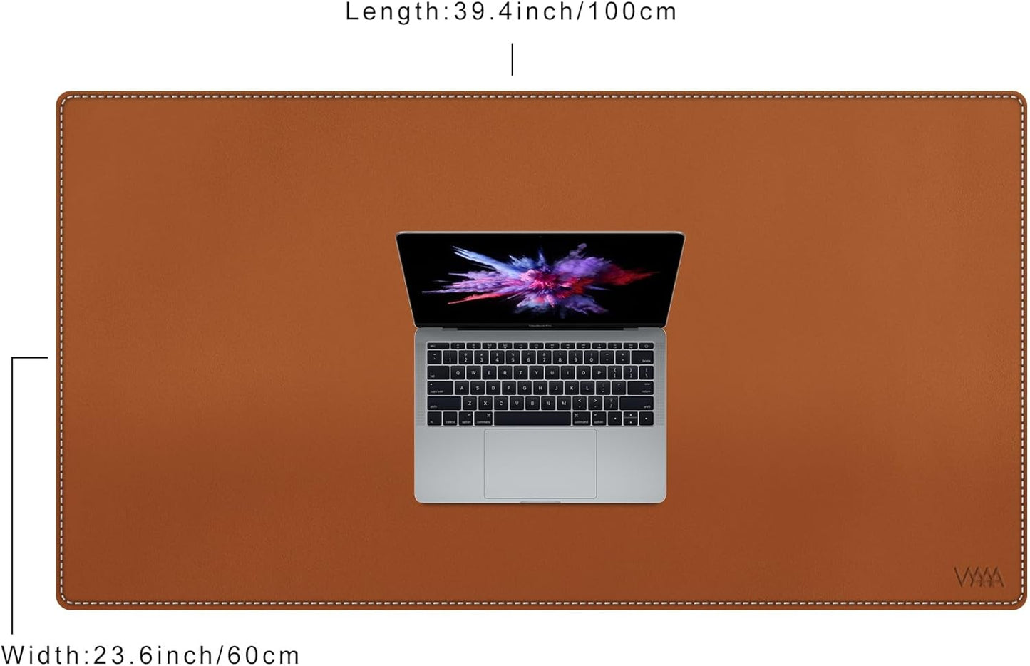 Vyaaa PU Leather & Cork Desk Mat, 39.4"x15.7" Dual Sided Computer Desk mat, Waterproof Large Mouse Pad, Non-Slip Office Desk pad, Office Desk Protector for Work/Gaming/Home (Black)