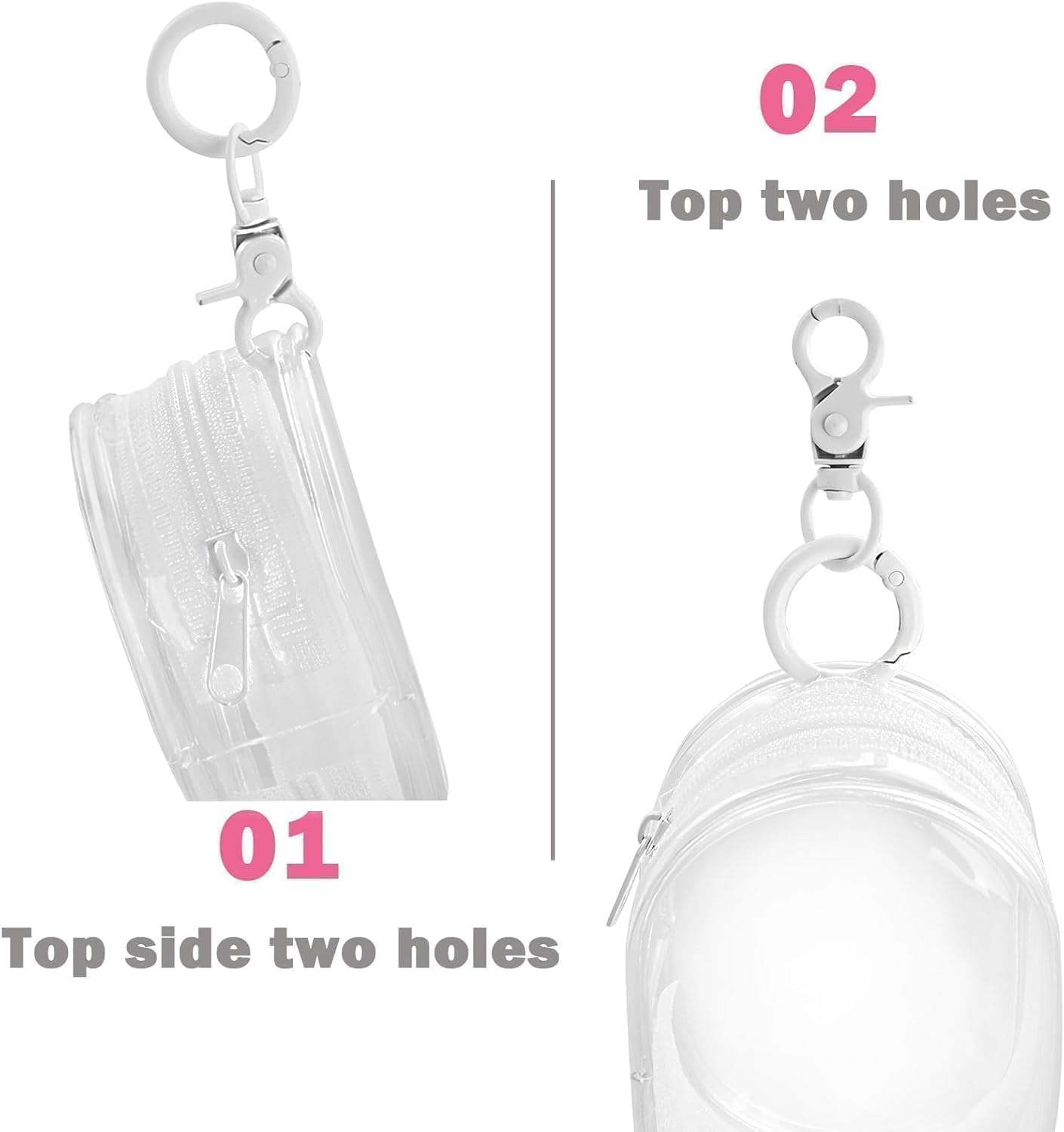 Linsaner 1|2|4 Pack Available Storage Bag for Organizing Data Cables, Earphone, Chargers, Keys, Change, Blind Box Doll Transparent Display Bag, Tech Pouch (Black, 1 Pack)