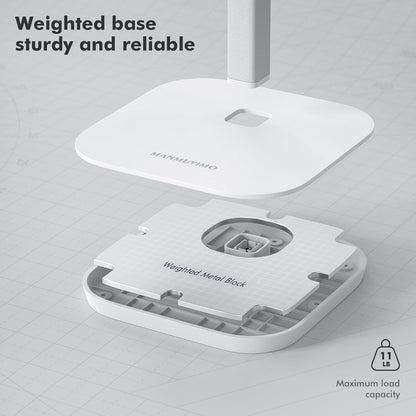 Headphone Stand, Desktop Headset Holder Heavy Base Desk Earphone Stand Aluminum Gaming Headset Hanger Rack Compatible with AirPods Max, AirPods Pro, Sony, Beats, Bose, Razer (White)
