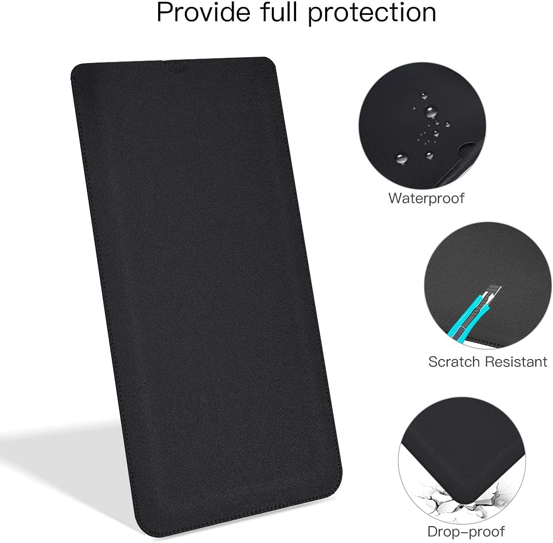 PU Leather Keyboard Sleeve Case for Logitech MX Keys Advanced/Mechanical Illuminated Performance Keyboard, Logitech MX Keys S Travel Bag-Black