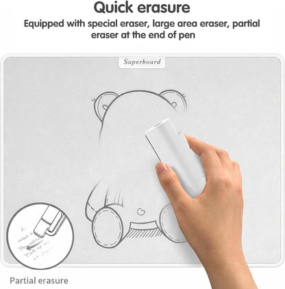 UNCLE BOARD 10 inch x 6 inch Dry Erase Board, Magnetic Small White Board with 3 Magnetic Pens, Portable Student Whiteboard - Perfect for Planning, Drawing, Memos, to-Do Lists.