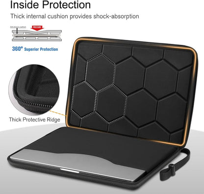 FINPAC Hard Laptop Sleeve Case for MacBook Neo A18 Pro,13 inch MacBook Air 2026 M5/M4/M3/M2/M1,14 inch MacBook Pro 2026 M5/M4/M3/M2 Pro/Max,Waterproof Case for Dell,Surface Laptop,HP,Acer,Black | Hard