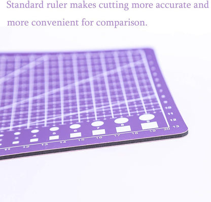 A5 Self Healing Cutting Mat Double Sided, 8.5in×6in Small Cutting Mat Craft Cutting Board Great for Scrapbooking, Quilting, Fabric, Sewing Crafts Projects