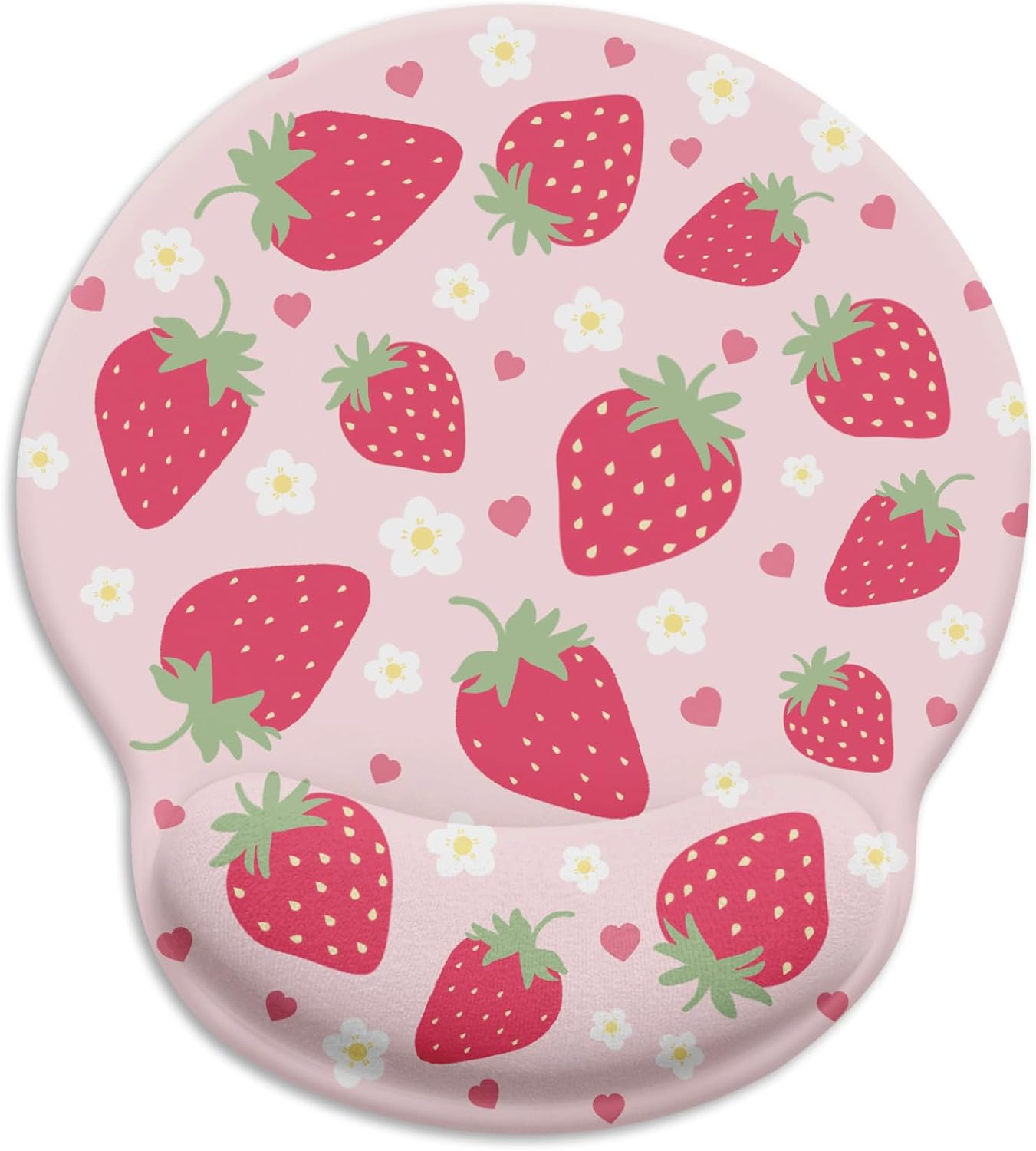LIMKRIAN Cat Ergonomic Mouse Pad with Wrist Rest, Gaming Mouse Pad with Wrist Support, Funny Mouse Pads for Desk, Computer Mousepad with Non-Slip Pain Relief PU Base, Cute Office Desk Accessories