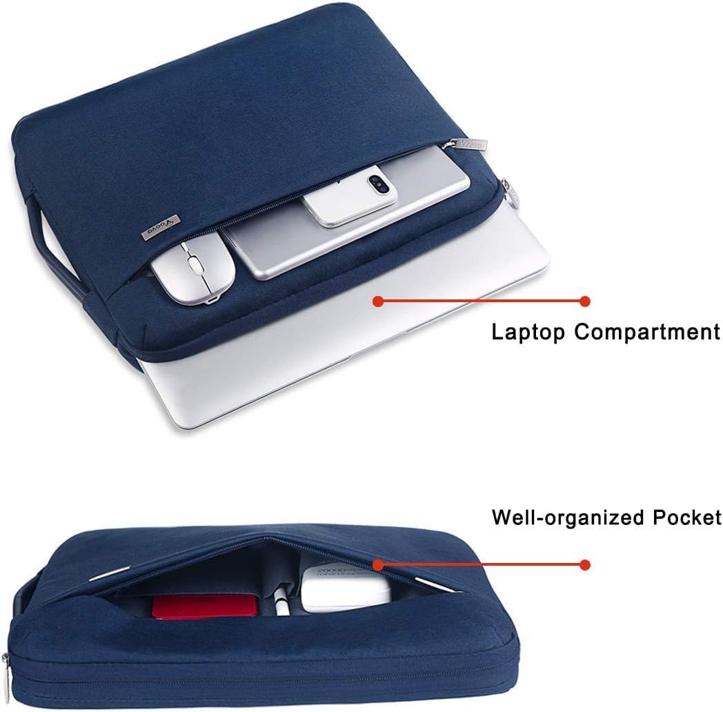 Voova Laptop Sleeve Case 15.6 16 Inch with Handle, 360° Protective Waterproof Slim Computer Bag Cover Compatible with MacBook Pro M2/M3/M4 16, HP Acer Lenovo Yoga ThinkPad Asus Laptop, Grey