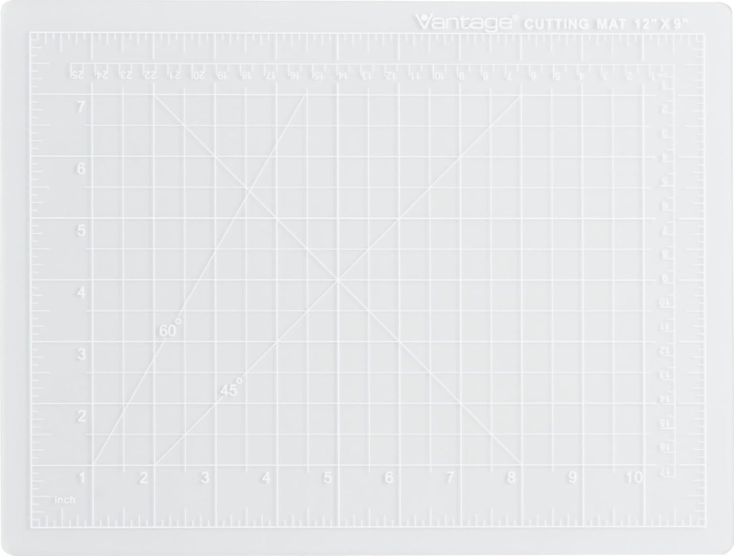 Dahle Vantage 10670 Premium Self-Healing Cutting Mat, 9"x12", 1/2" Grid, 5 Layers for Max Healing, Perfect for Crafts & Sewing, Black