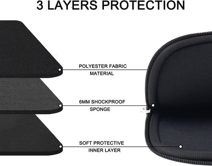 Laptop Sleeve, Durable Briefcase Shockproof Protective Case, Handbags Portable Laptop Bag for 15.6 inch HP Dell Asus Lenovo Notebook Computer with Front Pocket, Black