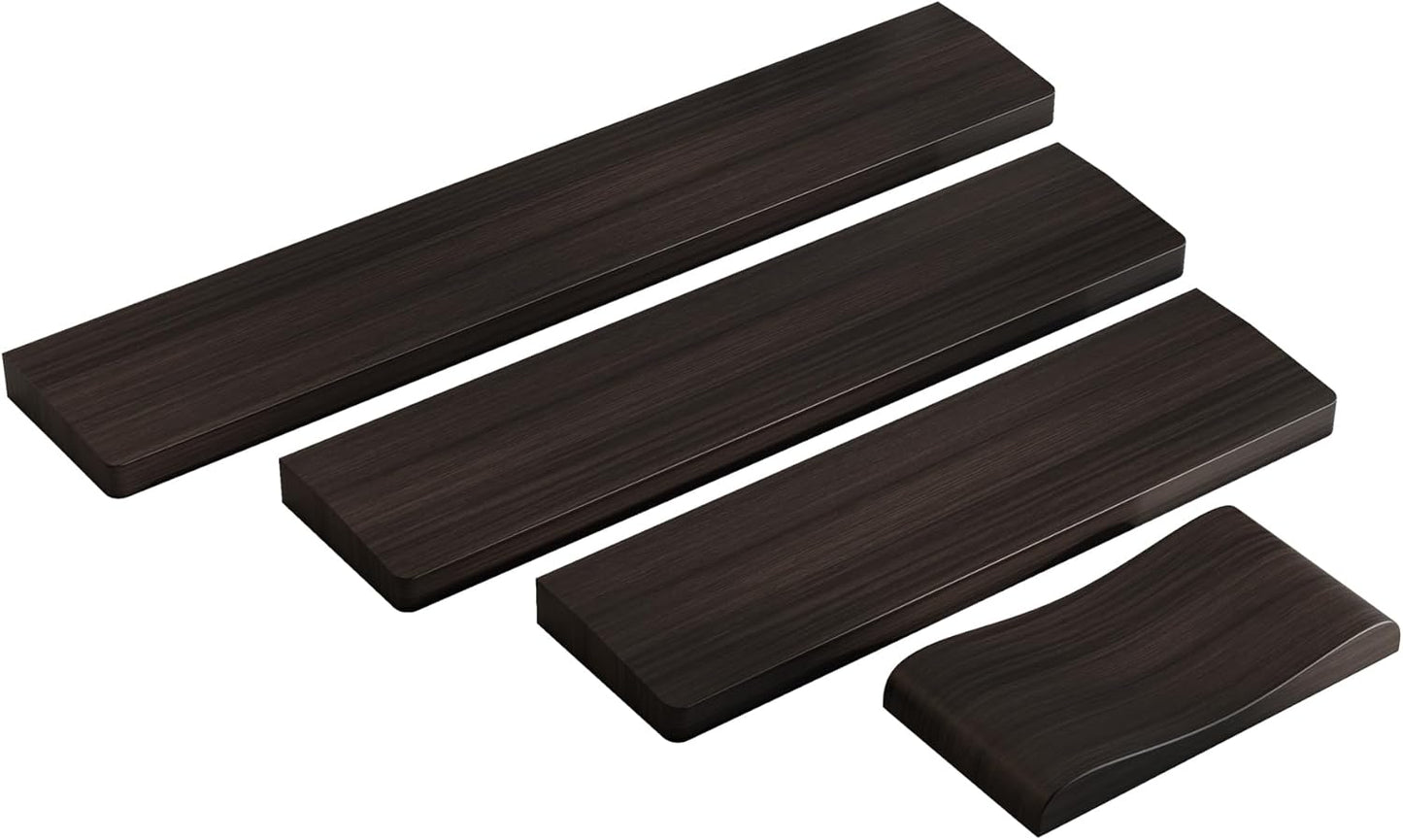 Wooden Wrist Rest, 11.8-inch Length and 22mm Thickness for Small Keyboard, Bamboo Wood Palm Rest, Ergonomic Design for Mechanical Gaming Keyboard