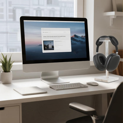 Acrylic Desktop Headphone Holder, Countertop Accessories Stand,Universal for All Music Gaming Headsets 1 Pack(DP015)