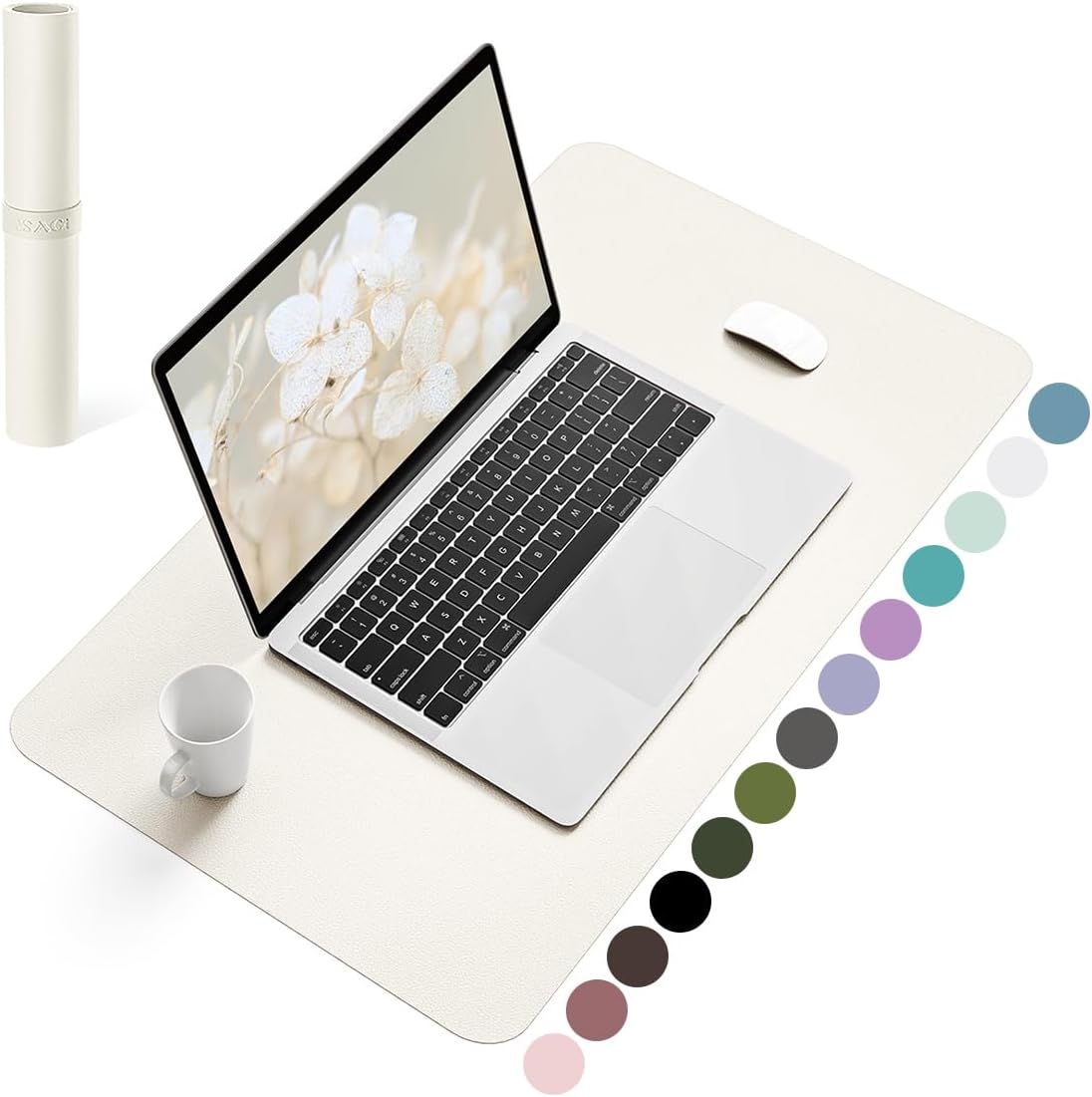 YSAGi Non-Slip Leather Desk Pad, Waterproof Laptop Computer Desk Keyboard Mat, Table Protector Blotter Mat, Large Mouse Pad for Office/Work/Home/Decor(Black, 31.5" x 15.7")