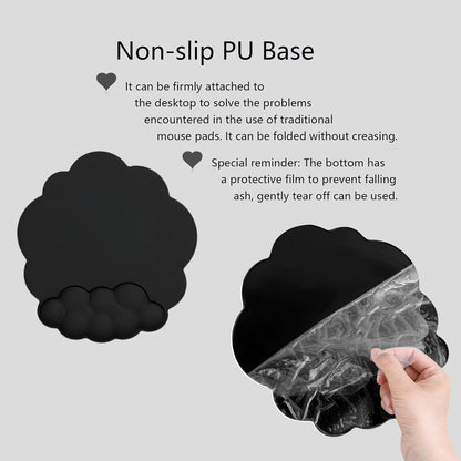 Cloud Keyboard Wrist Rest Dark Green Mouse Pad with Wrist Rest Ergonomic Wrist Pad Memory Foam Non-Slip Wrist Support for Computer Laptop Gaming Home Office Relief Typing Pain Green